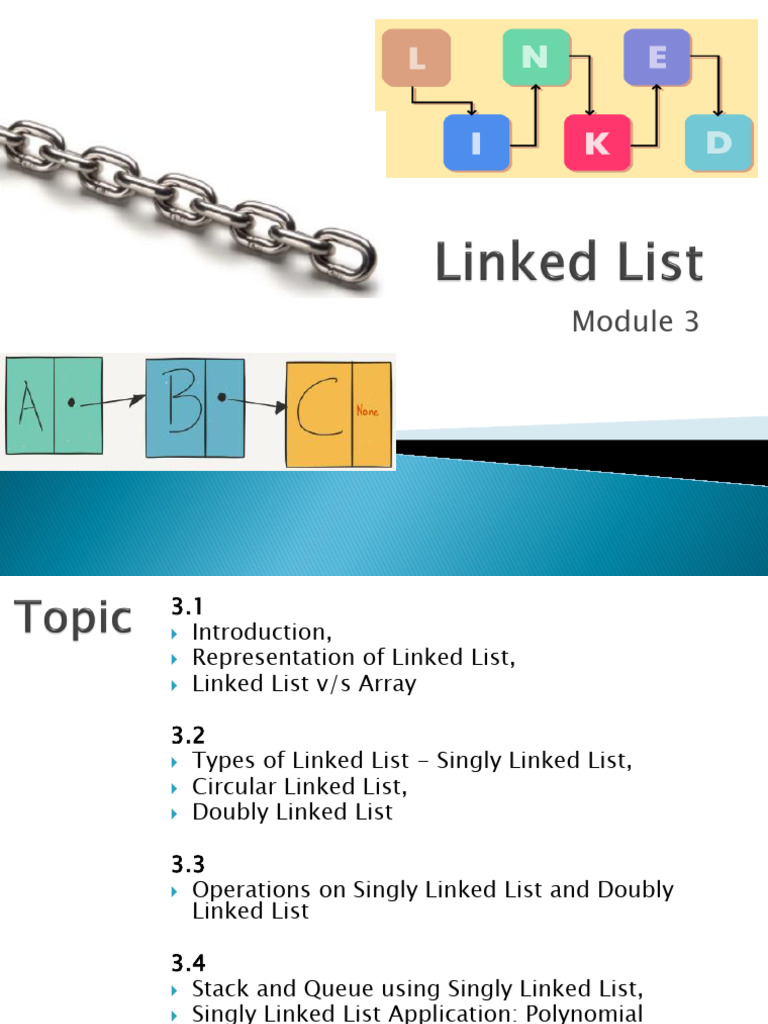 Module 3-Linked List | PDF | Pointer (Computer Programming) | Computer ...