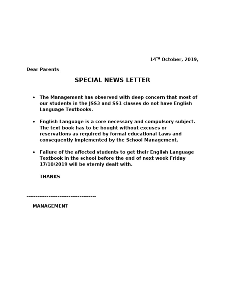 Special News Letter | PDF