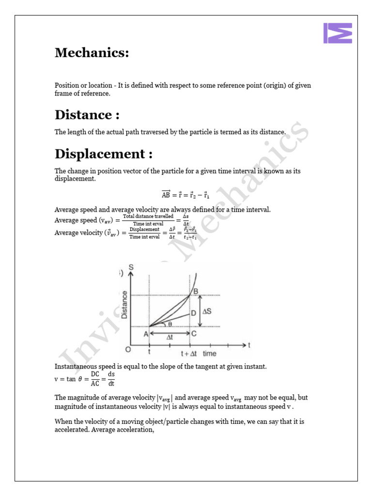 Mechanics | PDF | Acceleration | Force