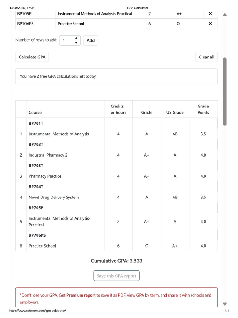 Sem 7 Gpa | PDF