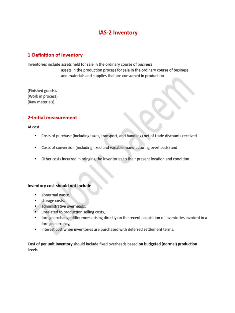 10 IAS 2 Inventory. | PDF | Inventory | Cost