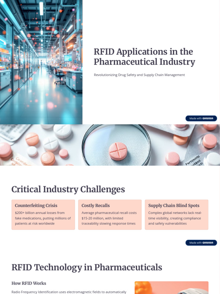 RFID Applications in The Pharmaceutical Industry | PDF | Radio ...