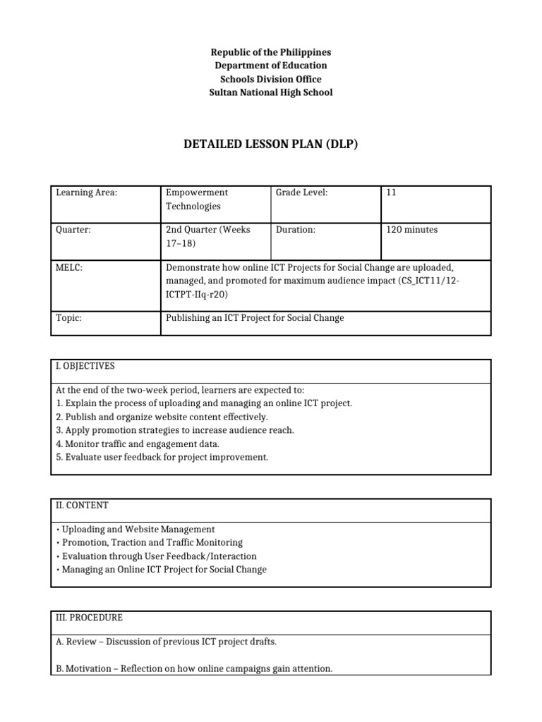 DLP DepEd RPMS Formatted Final | PDF | Educational Technology | Learning
