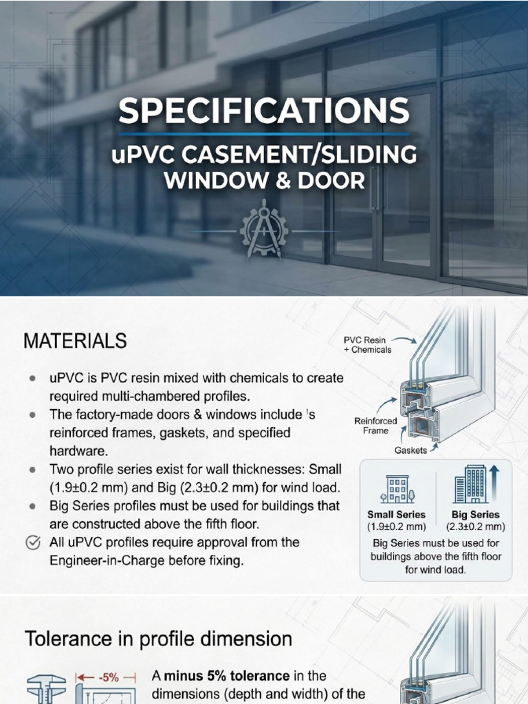 Specification - Upvc Door Window 2 | PDF