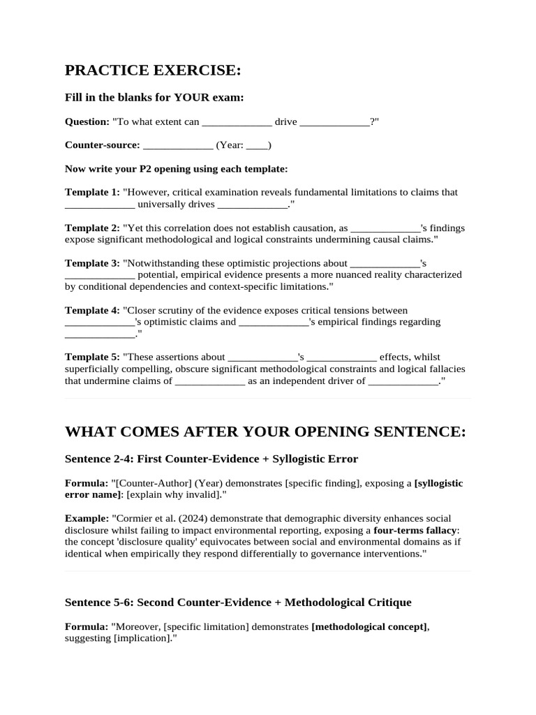 Practice Exercise | PDF | Corporate Social Responsibility | Fallacy