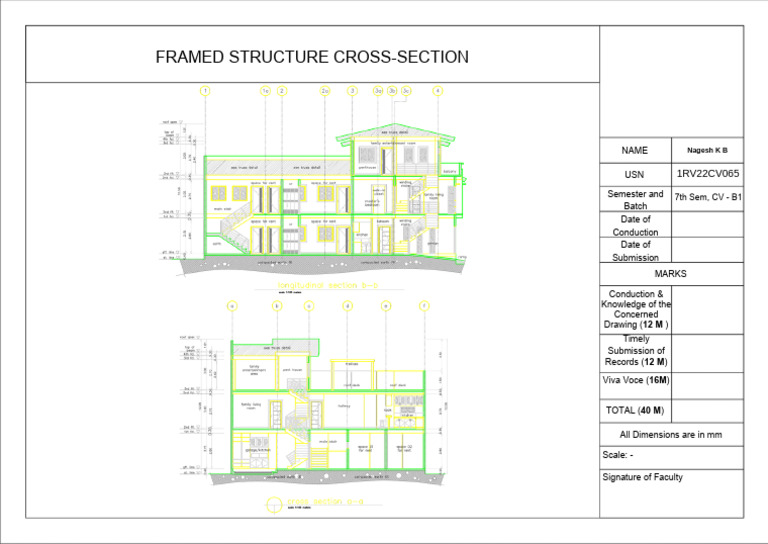 Framed Structure Cross-Section | PDF