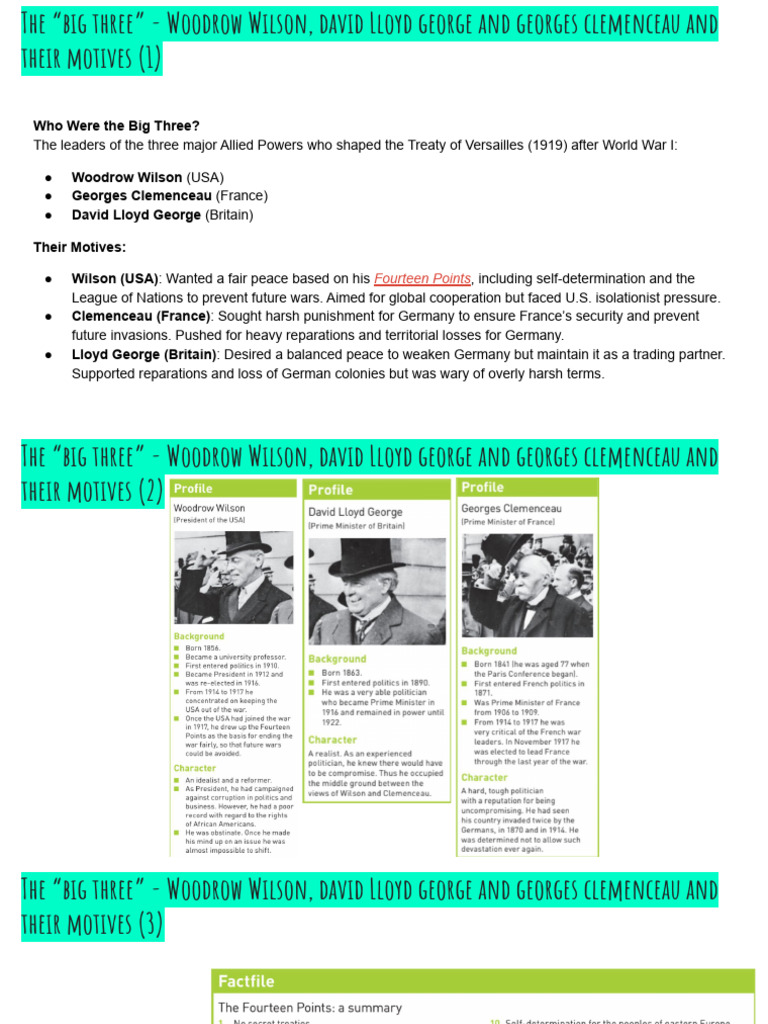Big Three - Information Pack | PDF
