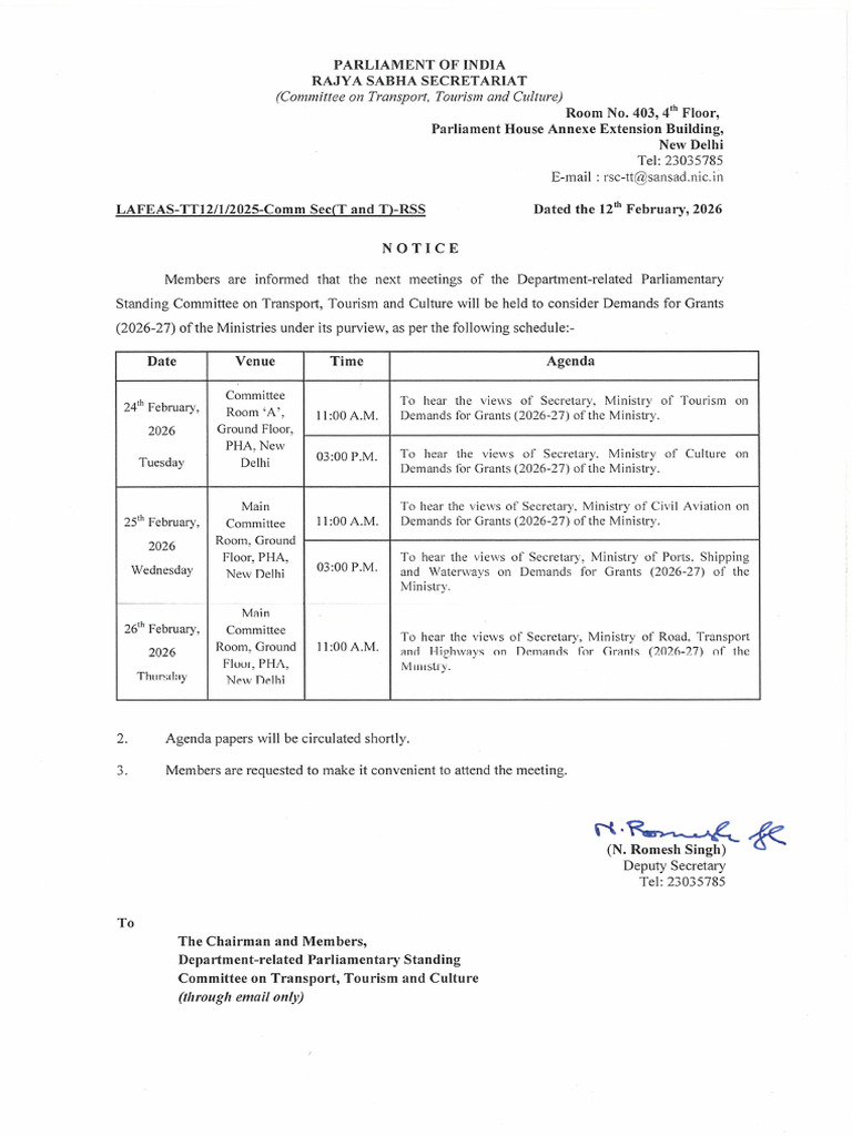 Notice Dated 12-02-26 | PDF