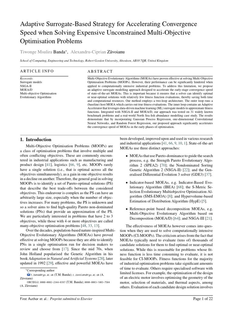 Adaptive Surrogate-Based Strategy For Accelerating Convergence | PDF ...