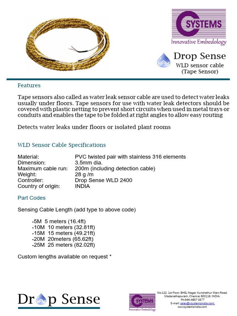 1D WLD Sensor Cable | PDF