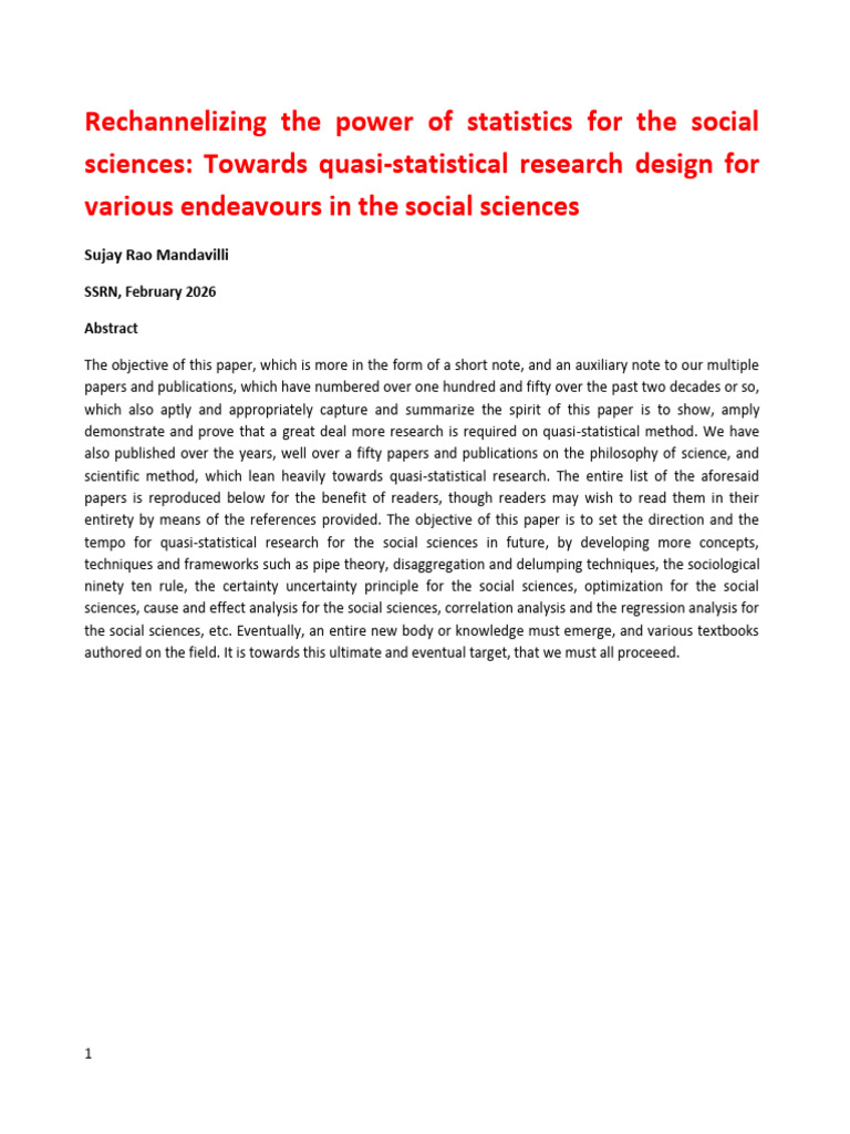 Sujay Rao Mandavilli Rechannelizing Quasi Statistical Research FINAL ...