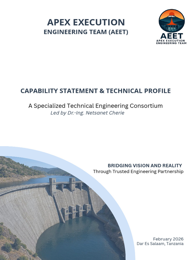 AEET Capability Statement Dam Irrigation Infrastructure | PDF ...