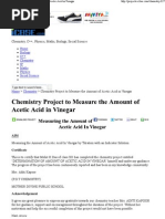 Chemistry Project To Measure The Amount of Acetic Acid in Vinegar