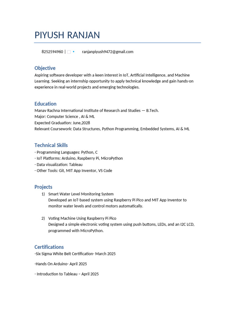 Resume Example | PDF