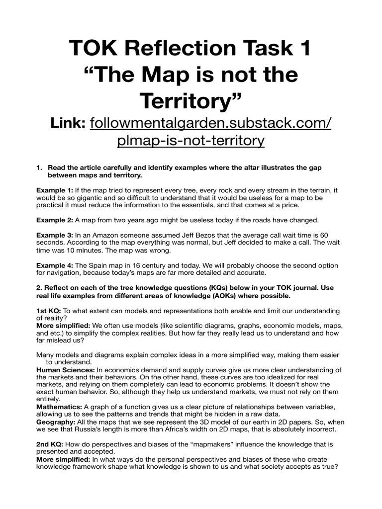 TOK Reflection Task 1, Page 2 | PDF | Knowledge | Theory