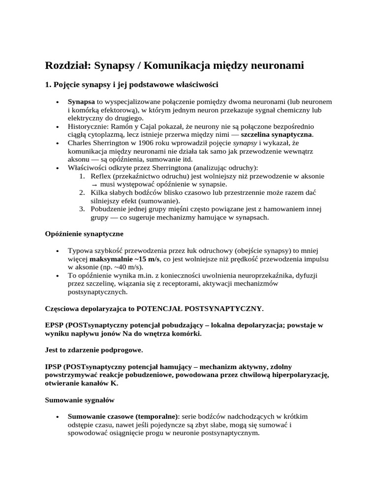 Kalat 3 Synapsy | PDF