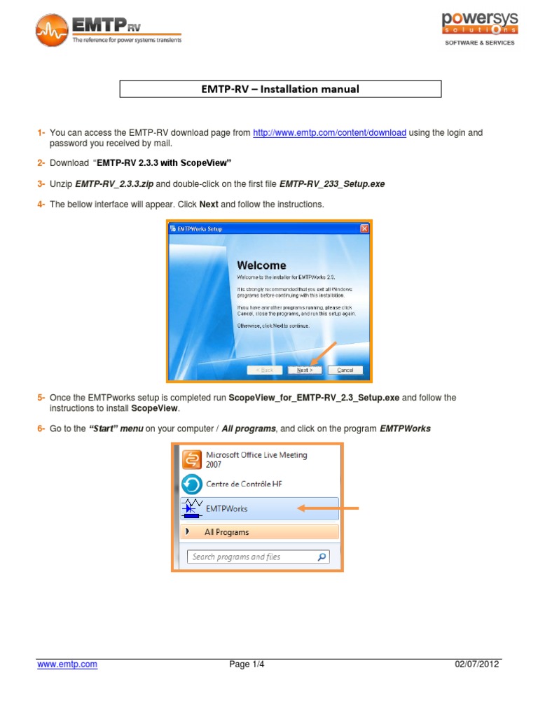 EMTP-RV Installation Guide | PDF