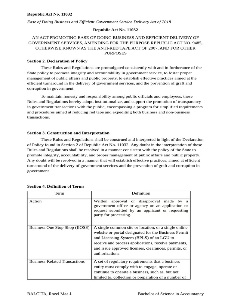 No. 28 Ease of Doing Business Act | PDF | Regulatory Compliance | Business