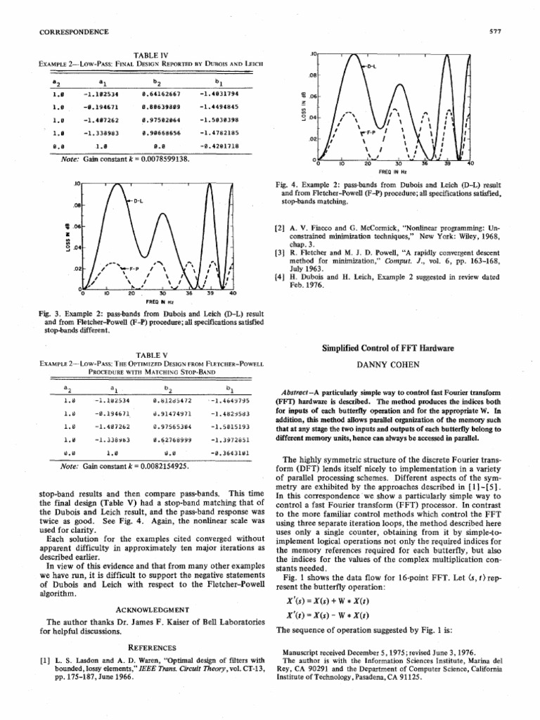 Cohen - Simplifyed Control of FFT Hardware | PDF | Fast Fourier ...