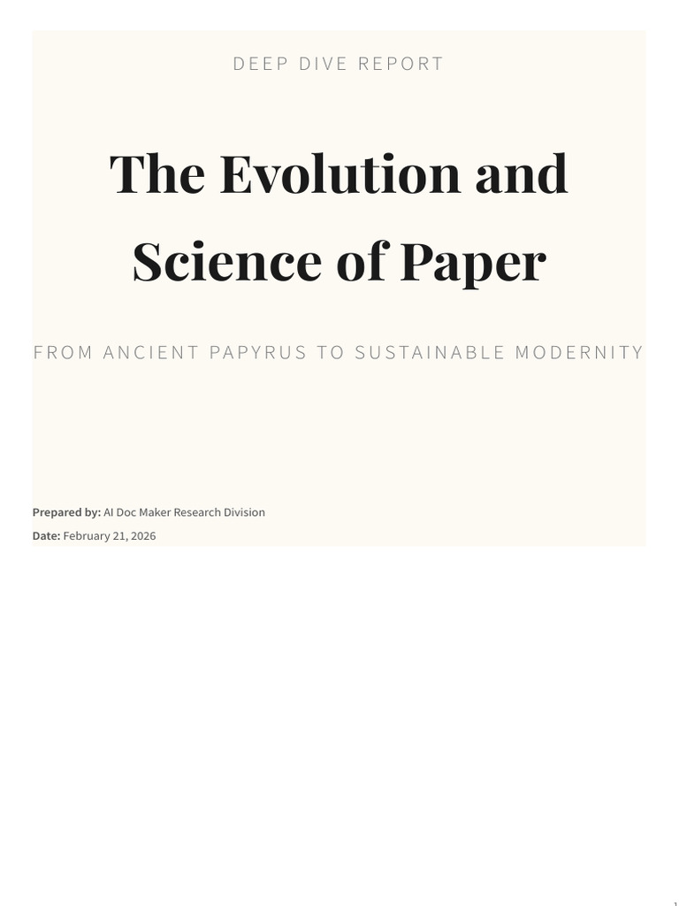 Evolution and Science of Paper | PDF | Pulp (Paper) | Paper