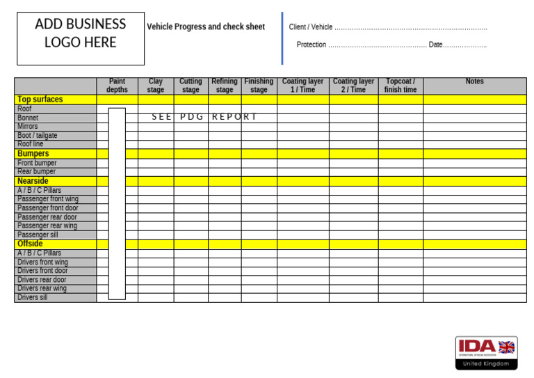 Vehicle Progress Checklist1 | PDF