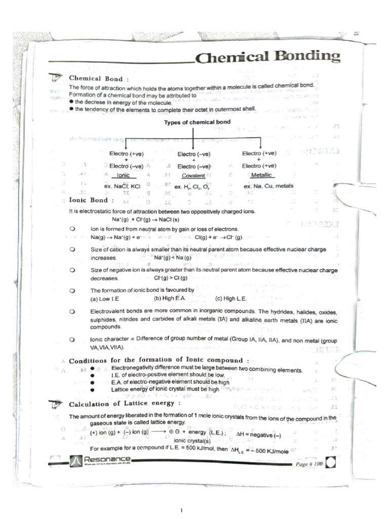 Chemistry CH 4 Notes | PDF