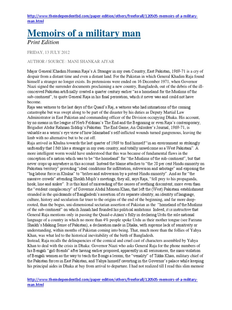 Military Memoirs of East Pakistan | PDF | Zulfikar Ali Bhutto | Pakistan