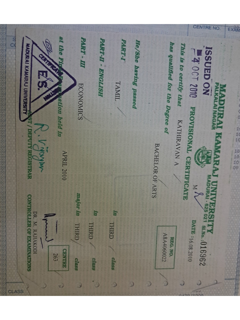 College Certificates and Marksheet | PDF