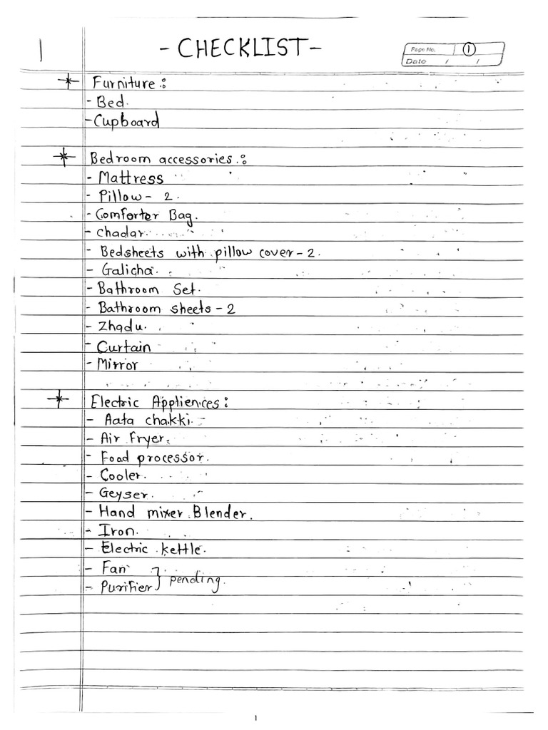 Checklist | PDF