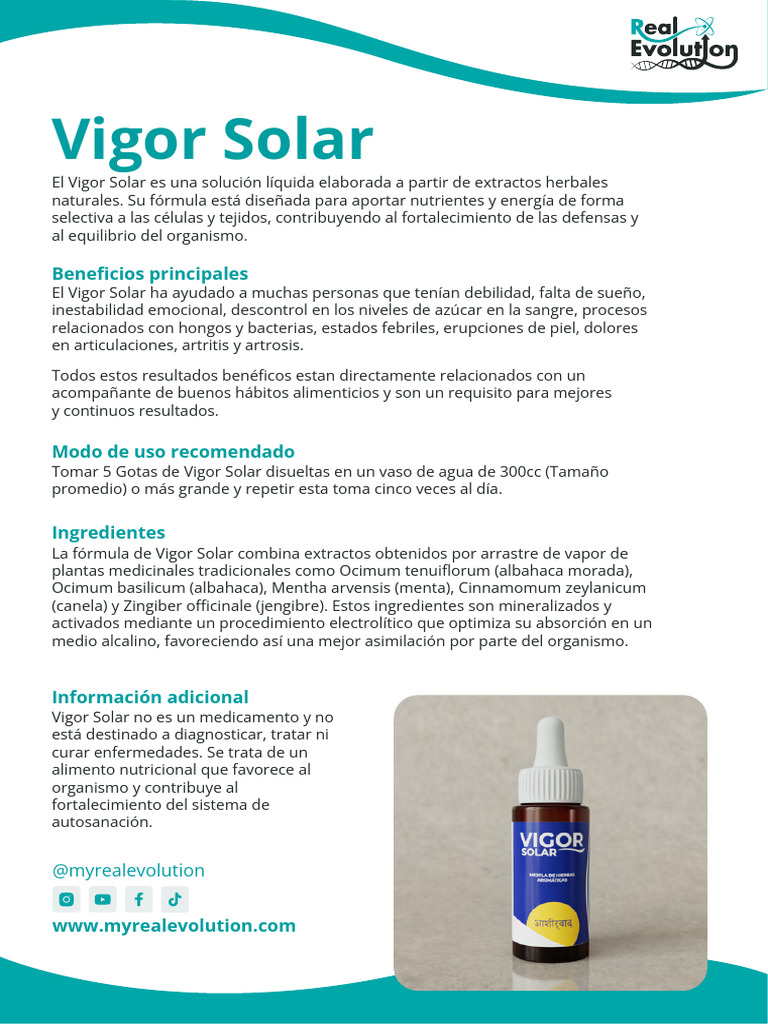 Ficha Técnica Vigor Solar | PDF