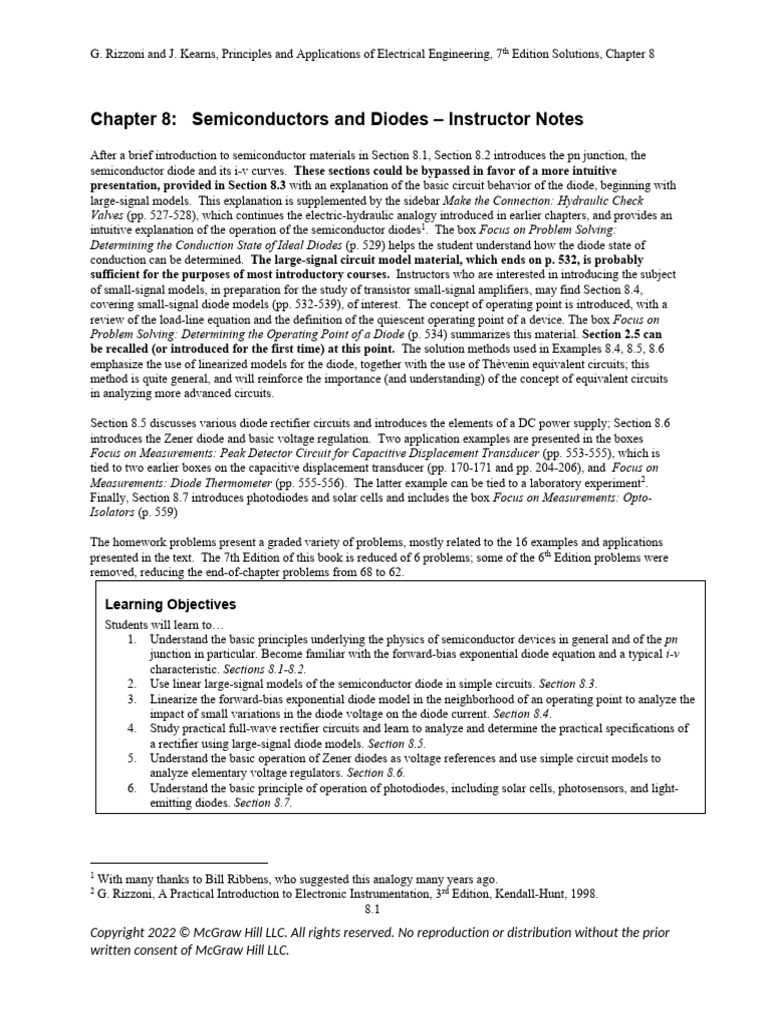 Rizzoni Principles 7e Ch08 ISM | PDF | Doping (Semiconductor ...