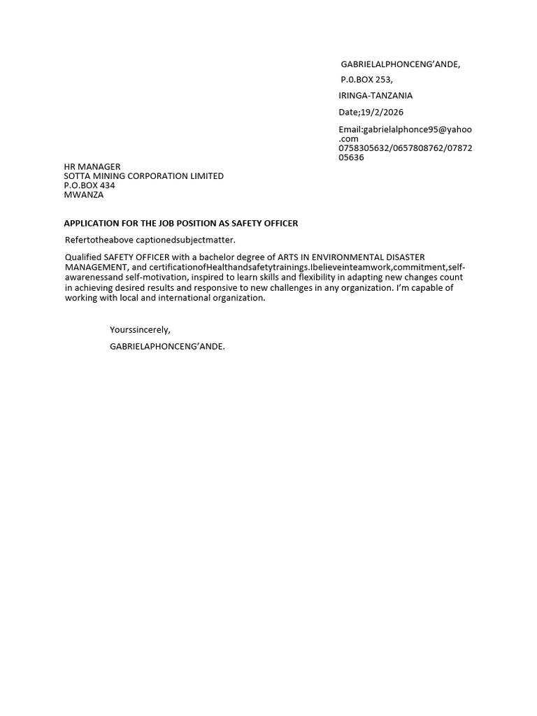 Gabriel Cover Letter 3 | PDF