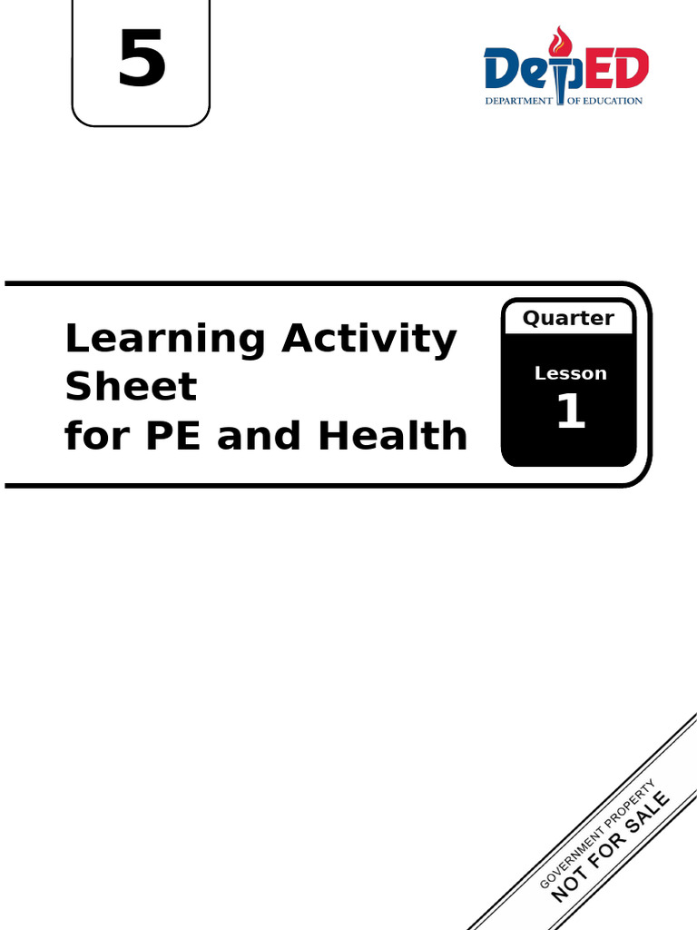 Q2 - LAS - PE and Health 5 - Lesson 1 - Week 1 | PDF | Physical ...