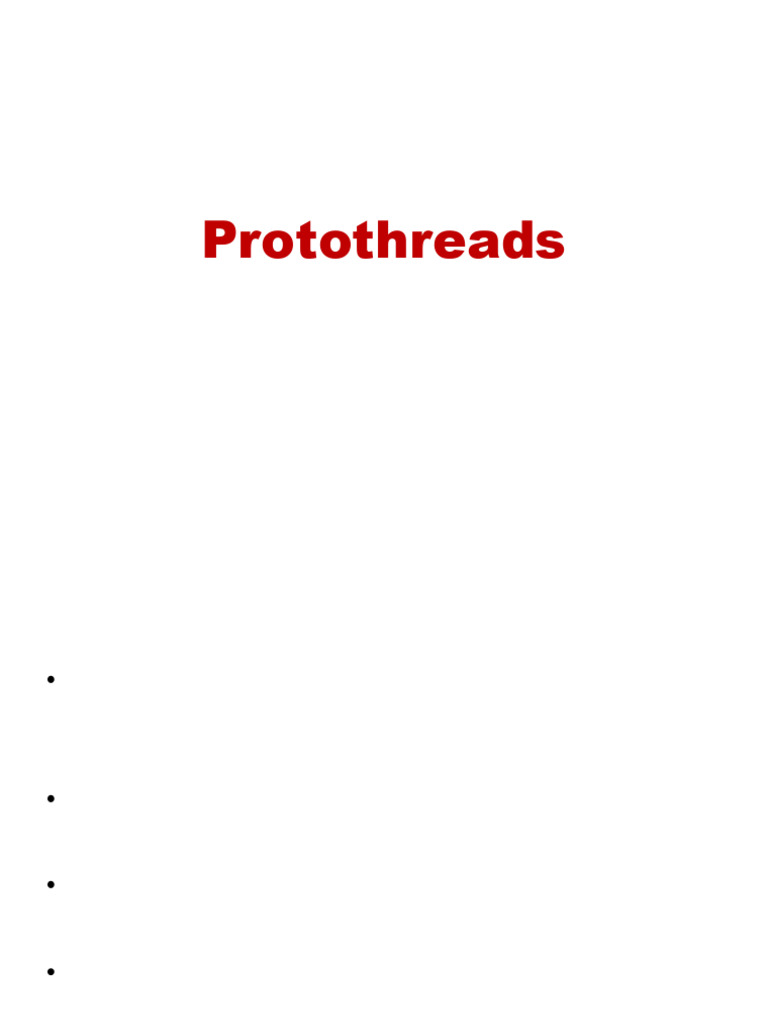 WINSEM2025-26 VL BCSE305L 00100 TH 2026-02-14 Module-5-Protothreads | PDF