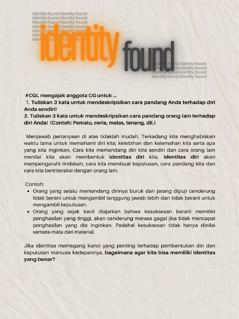 (IND) CGSM Week 01 March 2025 (Identity Found) | PDF