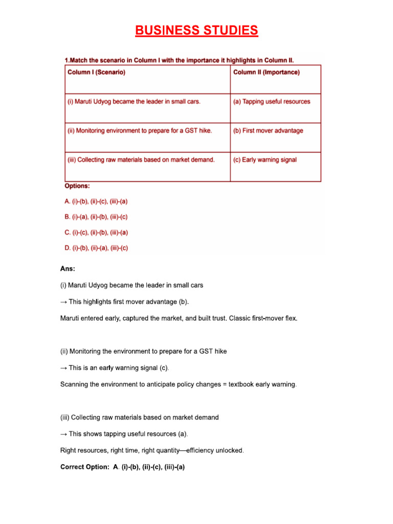 Business Studies | PDF