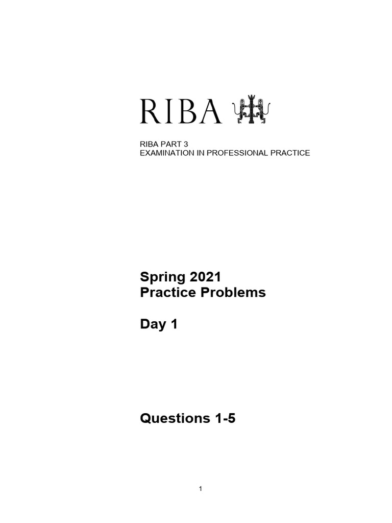 Part 3 Practice Problems Exam Paper Spring 2021 580354 | PDF