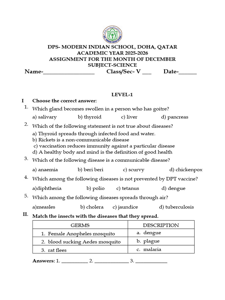 Science Dec Assignment Health and Hygiene | PDF | Vitamin | Vaccines
