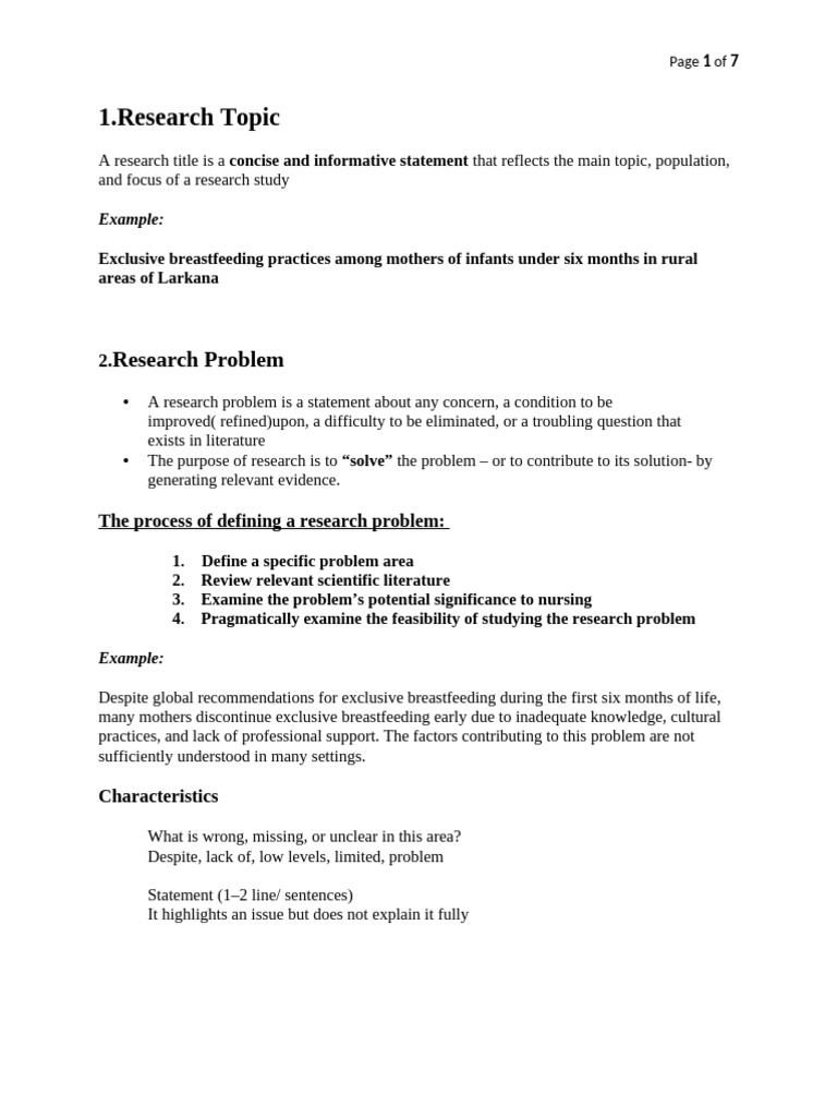 DIFFERENCE BETWEEN Reseach Question Problem and Statment | PDF ...