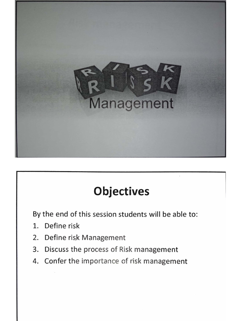 UNIT XIII Risk Management | PDF