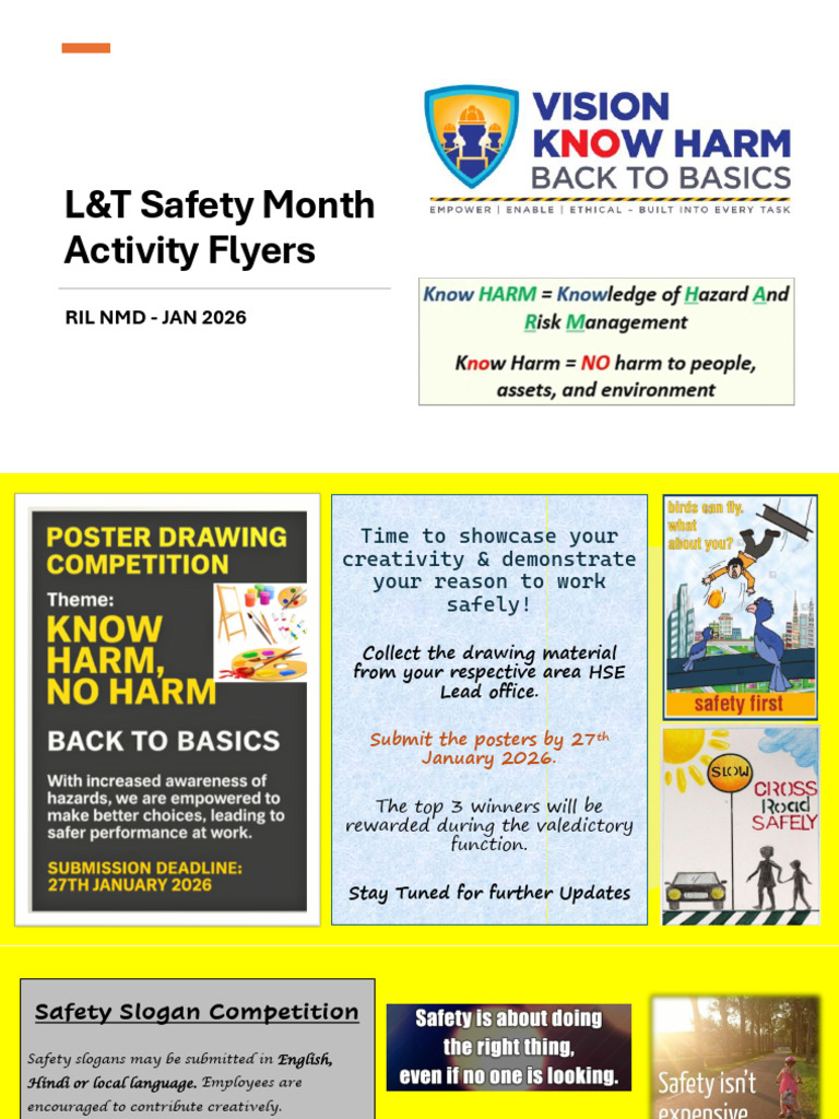 L&T Safety Month Promotional Activity Flyers | PDF