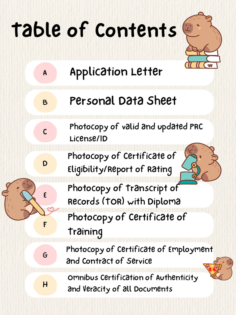 Capybara Class Schedule Poster in Brown and Pink Cute Style | PDF