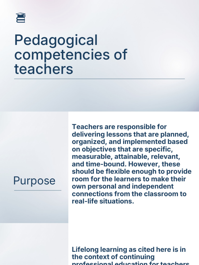M Pedagogical Competencies of Teacher | PDF | Teachers | Curriculum
