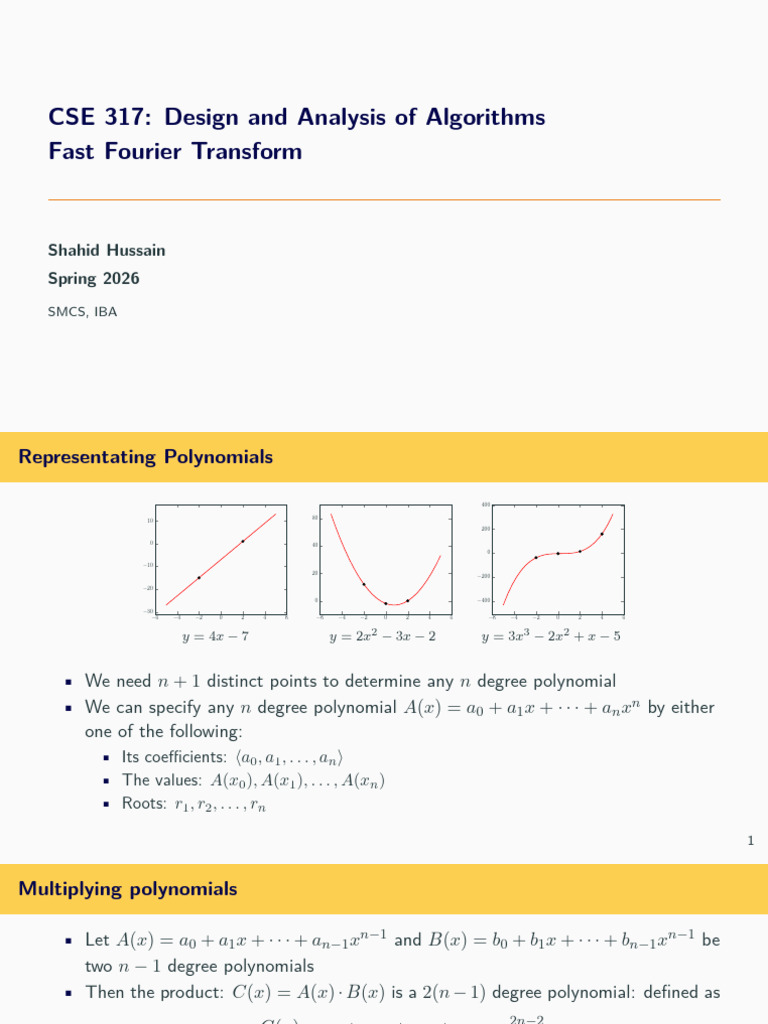 03 FFT | PDF | Fast Fourier Transform | Polynomial