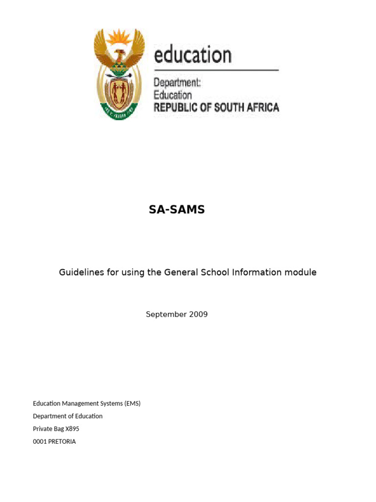 General Infomation SAMS Manual | PDF | Menu (Computing) | Software