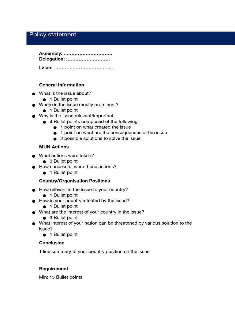 Policy Statement Template | PDF