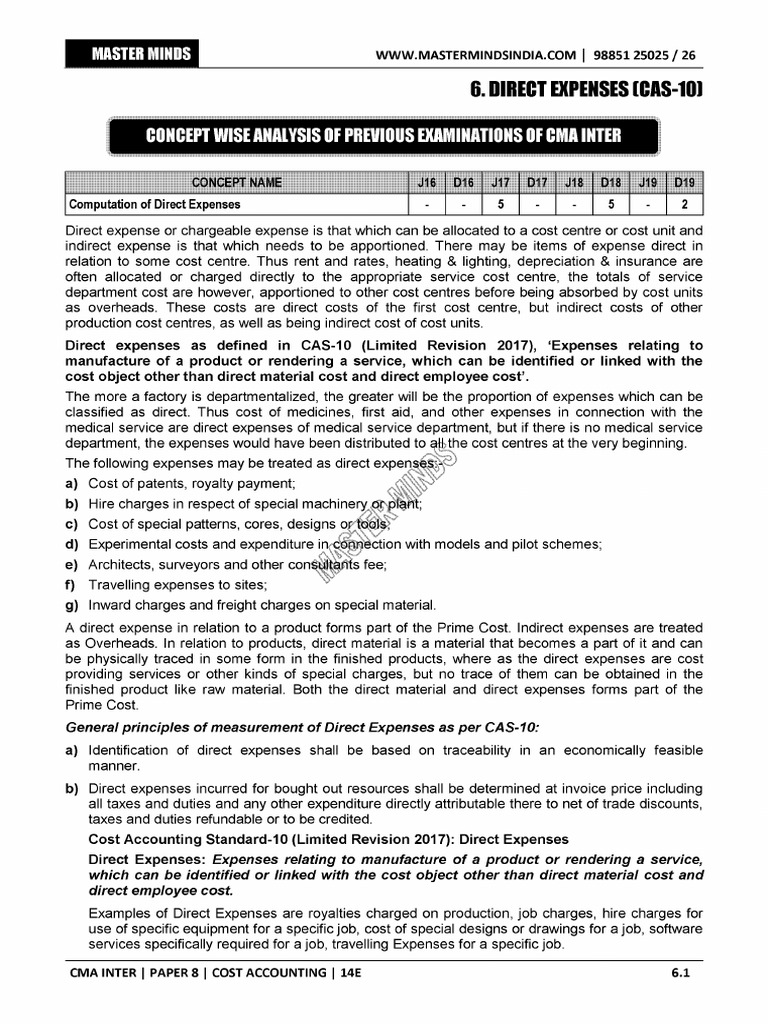 Direct Expenses 14e Image | PDF