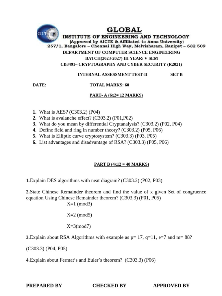 Cse Set B Cns Iat 2 | PDF