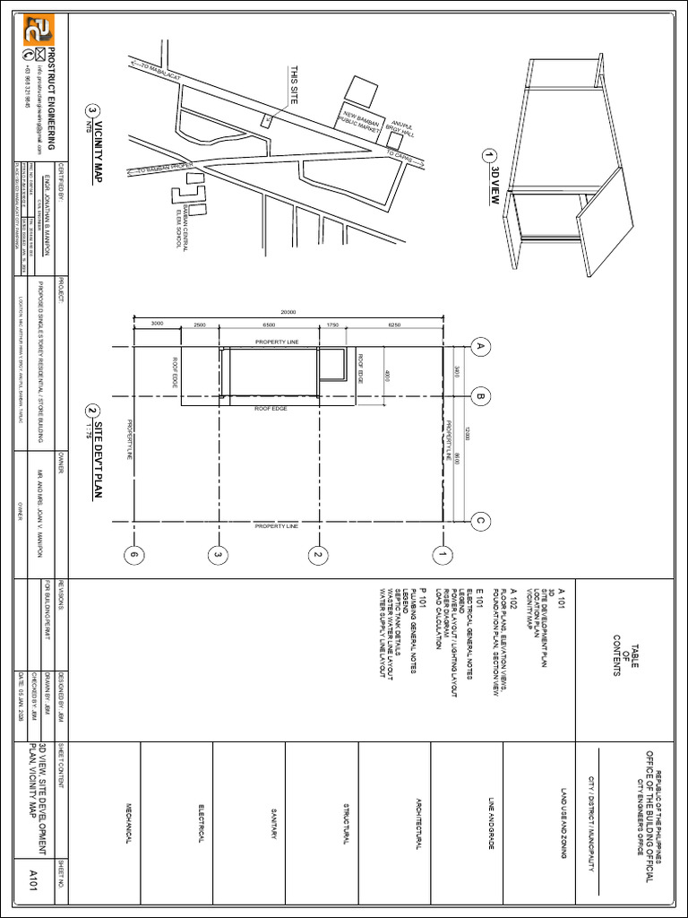 1 A101 - 3d, Site Development Plan, Vicinity Map | PDF