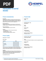 Hempel Hempatex Enamel 56360 Data Sheet | PDF | Paint | Water